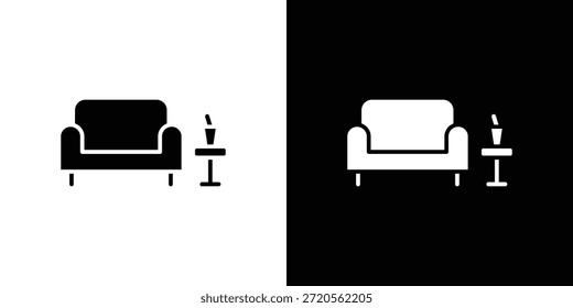 Símbolo de icono de salón. Diseño simple y plano para y App