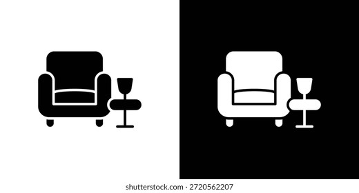 Símbolo de icono de salón. Diseño simple y plano para y App