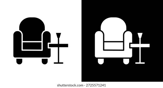Icono de salón en estilo lineal delgado de trazo de moda.