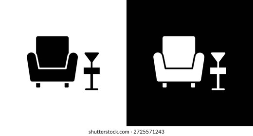 Icono de salón en estilo lineal delgado de trazo de moda.