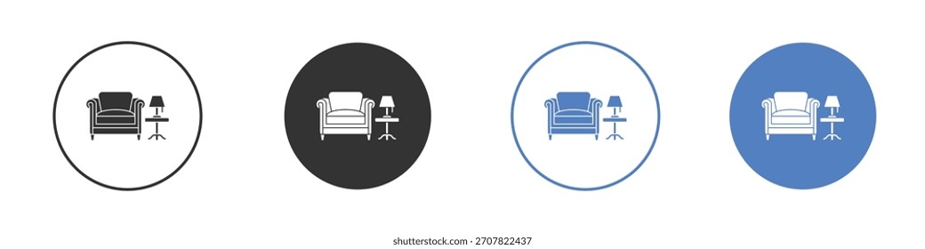 Ilustración de Arte vectorial de icono de salón. para concepto móvil y Diseños web