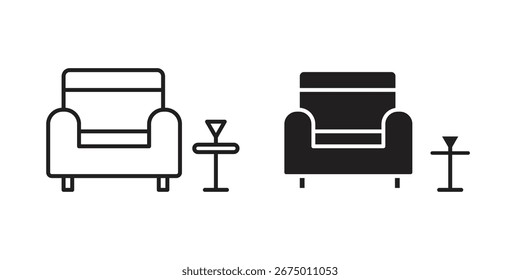 Lounge icon vector design, perfect for website ui designs