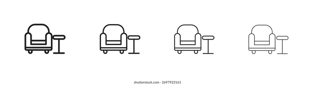 Icono de salón Ilustración vectorial. Vector editable EPS 10.