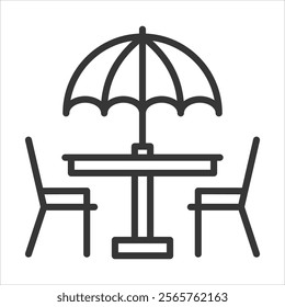 Lounge Icon Vector Illustration Outline Style