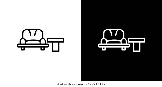 Ilustración vectorial de icono de salón para Web y móvil