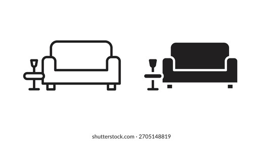 Lounge icon vector modern flat and stroke designs