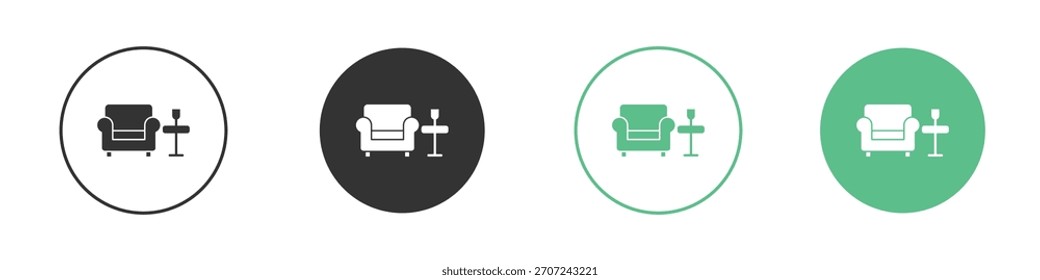 Icono de salón Vector simple ilustración gráfica plana.