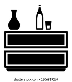 
Lounge table over vase for home decoration
