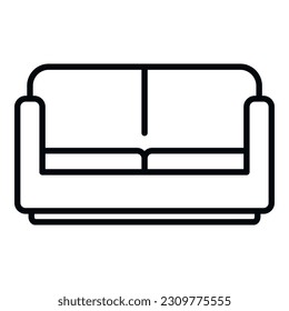 Lounge textile sofa icon outline vector. Interior furniture. Luxury chair
