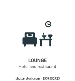 Lounge vector icon on white background. Flat vector lounge icon symbol sign from modern hotel and restaurant collection for mobile concept and web apps design.