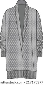 LOUNGE WEAR DRESSING GOWN AND ROBE COAT FOR UNISEX WEAR VECTOR