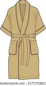 LOUNGE WEAR DRESSING GOWN AND ROBE COAT FOR MEN AND BOYS WEAR VECTOR