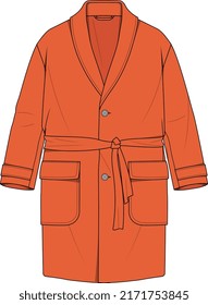 LOUNGE WEAR DRESSING GOWN AND ROBE COAT FOR MEN AND BOYS WEAR VECTOR