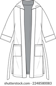 LOUNGE WEAR DRESSING GOWN AND ROBE COAT FOR MEN AND BOYS WEAR VECTOR