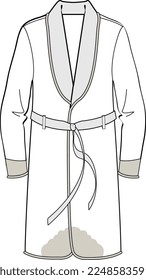 LOUNGE WEAR DRESSING GOWN AND ROBE COAT UNISEX WEAR VECTOR