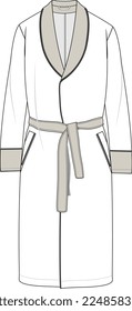 LOUNGE WEAR DRESSING GOWN AND ROBE COAT UNISEX WEAR VECTOR