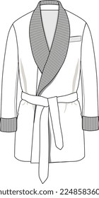 LOUNGE WEAR DRESSING GOWN AND ROBE COAT UNISEX WEAR VECTOR