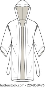 LOUNGE WEAR ROBE COAT FOR UNISEX WEAR VECTOR