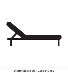 lounger for the beach icon vector illustration symbol