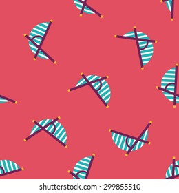 Lounger Beach Sun bed Chair flat icon,eps10 seamless pattern background