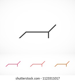 Lounger Beach Sunbed Chair vector icon