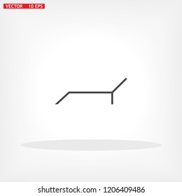 Lounger Beach Sunbed Chair vector icon