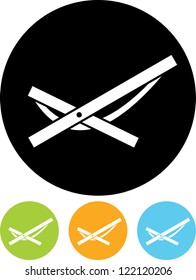 Lounger Beach Sunbed Chair - Vector icon isolated