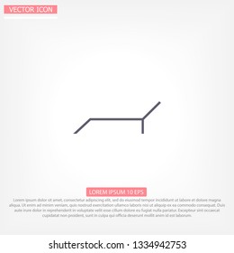 Lounger Beach Sunbed Chair vector icon