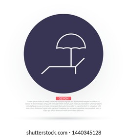 Lounger Beach Sunbed Chair vector icon . Lorem Ipsum Illustration design