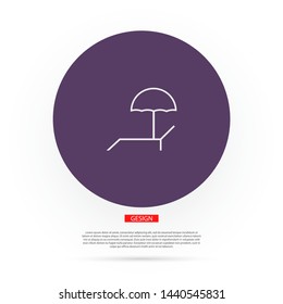 Lounger Beach Sunbed Chair vector icon . Lorem Ipsum Illustration design