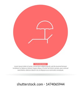Lounger Beach Sunbed Chair vector icon . Lorem Ipsum Illustration design