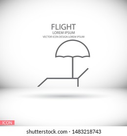 Lounger Beach Sunbed Chair vector icon . Lorem Ipsum Illustration design