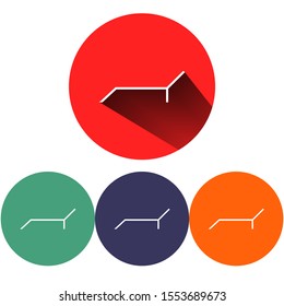Lounger Beach Sunbed Chair vector icon . Lorem Ipsum Illustration design
