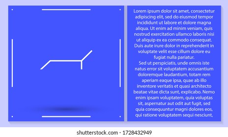 Lounger Beach Sunbed Chair vector icon . Lorem Ipsum Illustration design