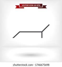 Lounger Beach Sunbed Chair vector icon . Lorem Ipsum Illustration design