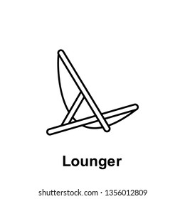 Lounger icon. Element of summer holiday icon. Thin line icon for website design and development, app development. Premium icon