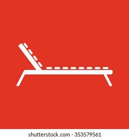 The lounger icon. Sunbed symbol. Flat Vector illustration