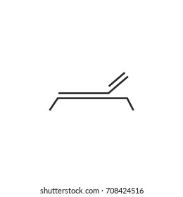Lounger line icon. Icon for users and web interfaces