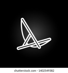Lounger neon icon. Elements of summer set. Simple icon for websites, web design, mobile app, info graphics