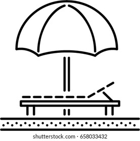 lounger outline icon