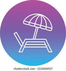 Lounger vector icon. Can be used for printing, mobile and web applications.