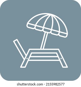 Lounger vector icon. Can be used for printing, mobile and web applications.
