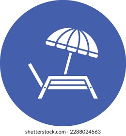 Lounger vector icon. Can be used for printing, mobile and web applications.