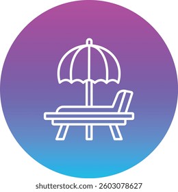 Lounger vector icon. Can be used for printing, mobile and web applications.