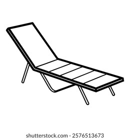 lounger of a vector silhouette (1)