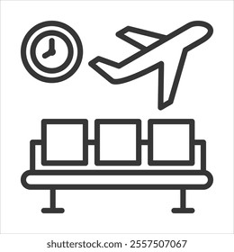 Lounges Outline Icon Vector Illustration