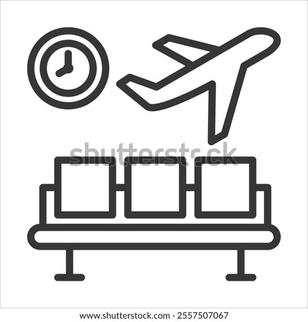 Lounges Outline Icon Vector Illustration