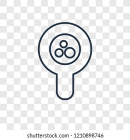 Loupe concept vector linear icon isolated on transparent background, Loupe concept transparency concept in outline style