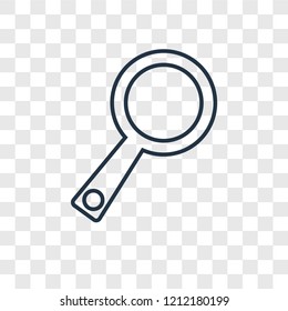Loupe concept vector linear icon isolated on transparent background, Loupe concept transparency concept in outline style