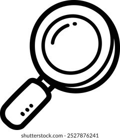 Icono e ilustración de Vector doodle de lupa